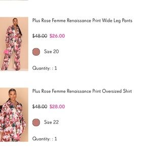 NEVER WORN ! 2 piece set! PRETTYLITTLE thing! Size 22 (top) and size 20 (pant)